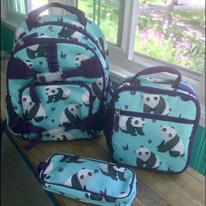 PBK Aqua panda small back pack, lunch box